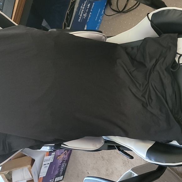 Ashley Black Ruched Mock Midi Dress - Picture 6 of 6